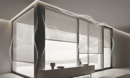 Elegant glass balcony featuring sleek glass panels, ambient lighting, and a panoramic cityscape view, perfect for contemporary urban living spaces.