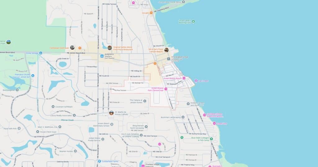 Detailed city map showing Miami Beach's streets, parks, and coastline.