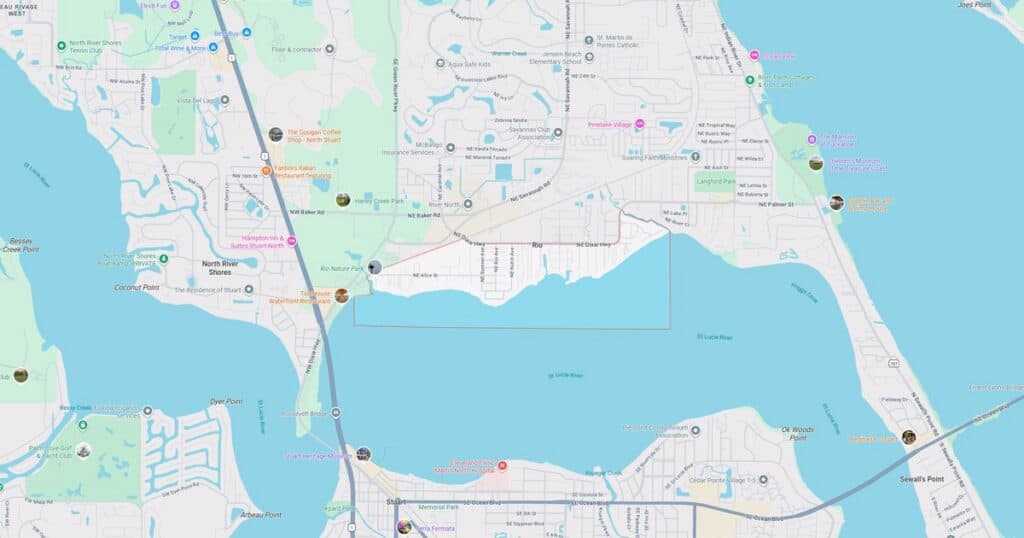 Detailed map of Lakeview Park, city streets, and nearby facilities for visitors and residents.