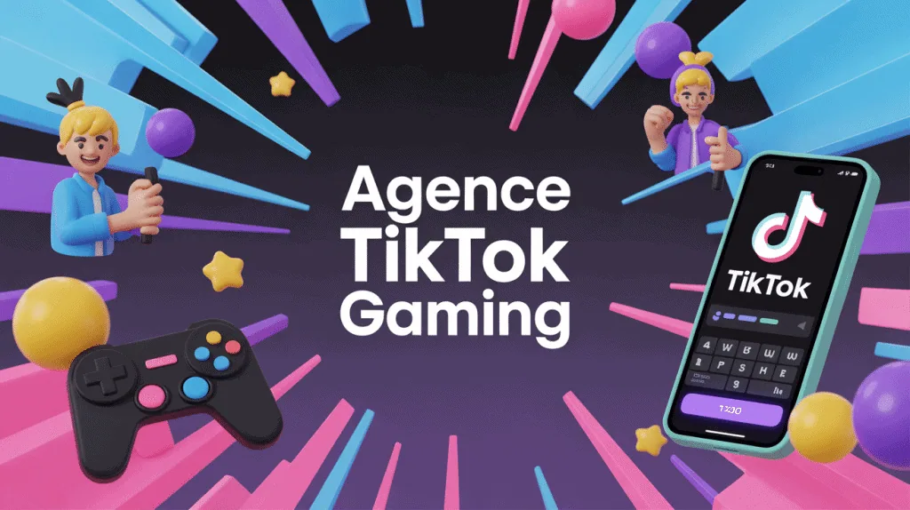 illustration agence tiktok gaming gaming réseaux sociaux