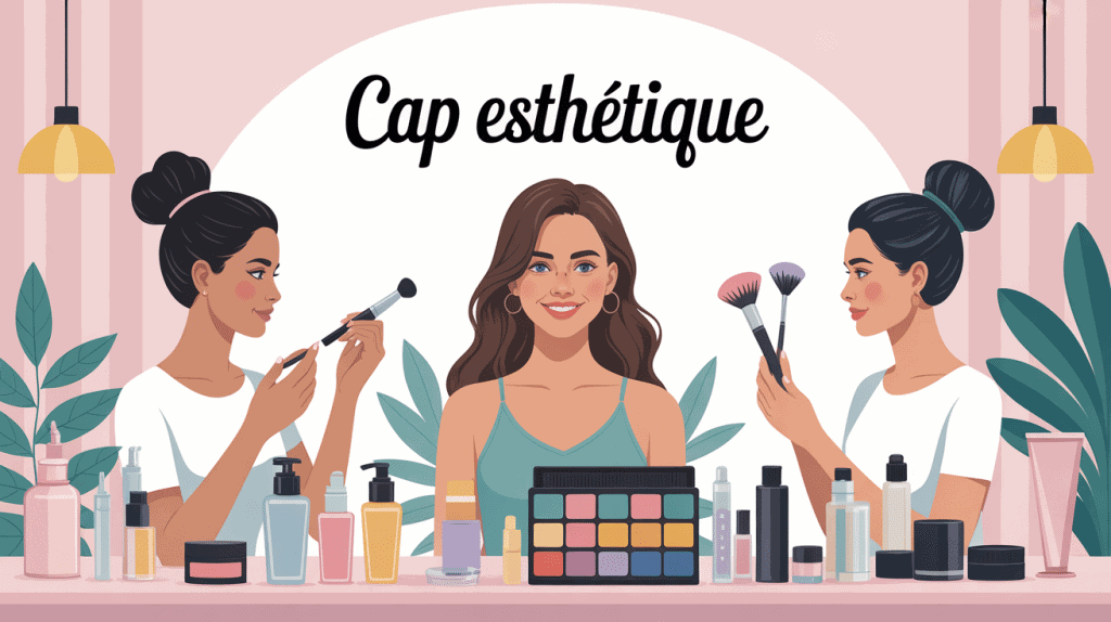 Illustration CAP Esthetique univers outils beauté