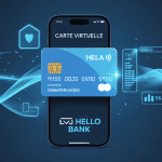 carte virtuelle hello bank illustration sécurité en ligne