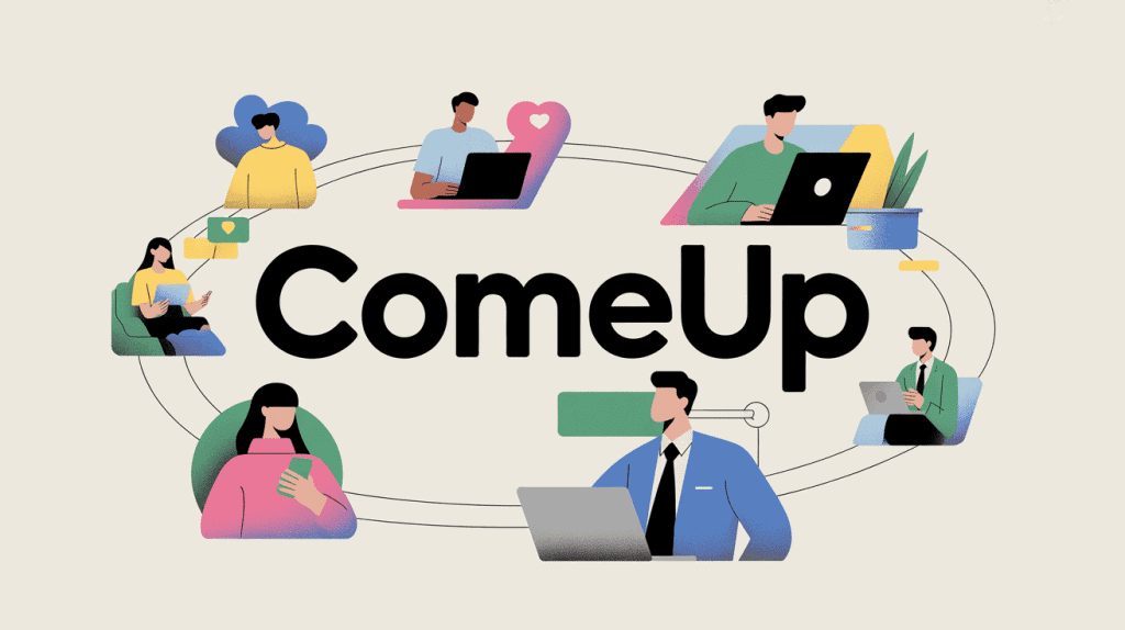 Illustration Comeup marketplace de services freelances