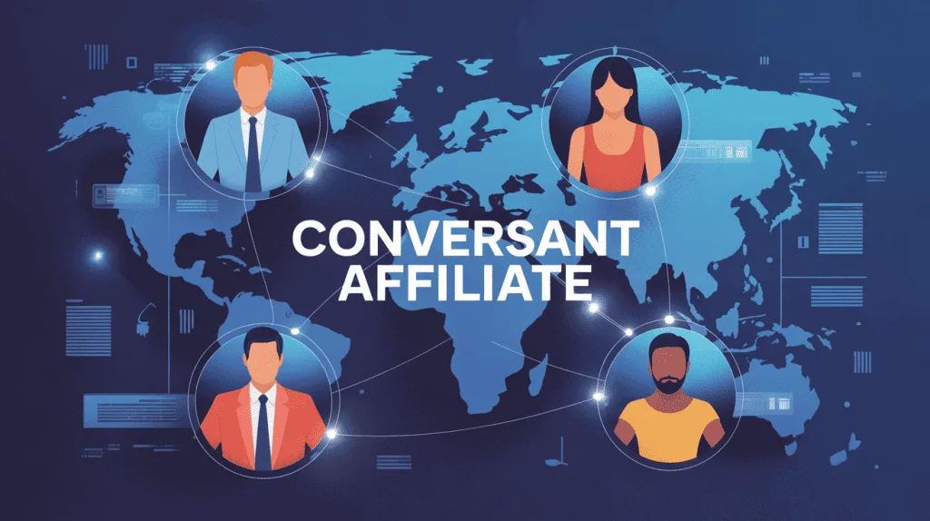 Illustration conversant affiliate réseau affiliation annonceurs éditeurs