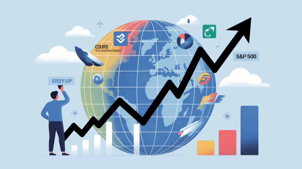 illustration cours bnp paribas easy s&p 500 et investissement accessible