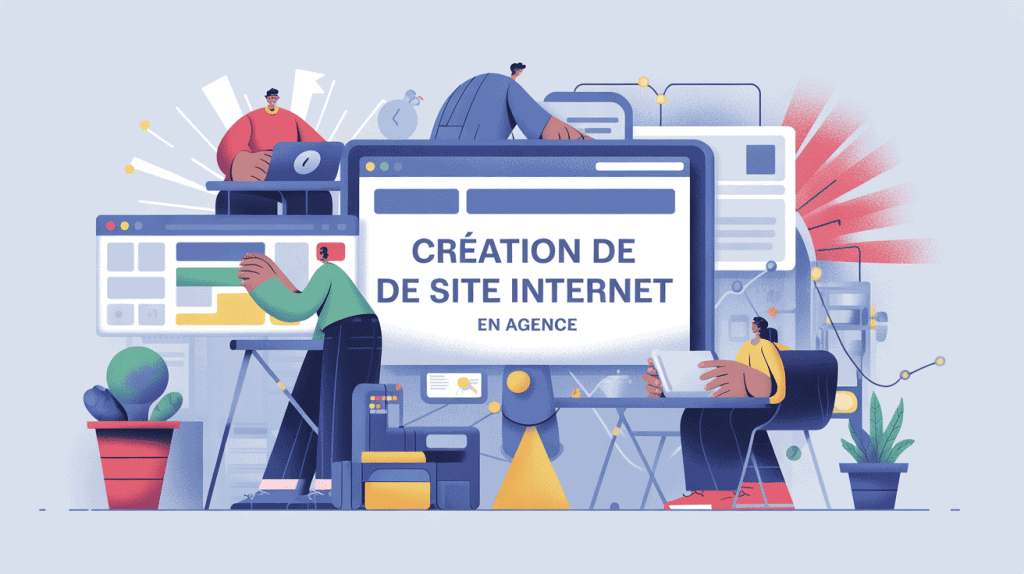 creation site internet agence limitless.com illustration vectorielle moderne