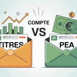 Différence compte titre et PEA illustration choix support bourse