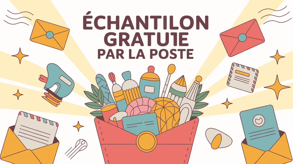 illustration échantillon gratuit par la poste boîte aux lettres