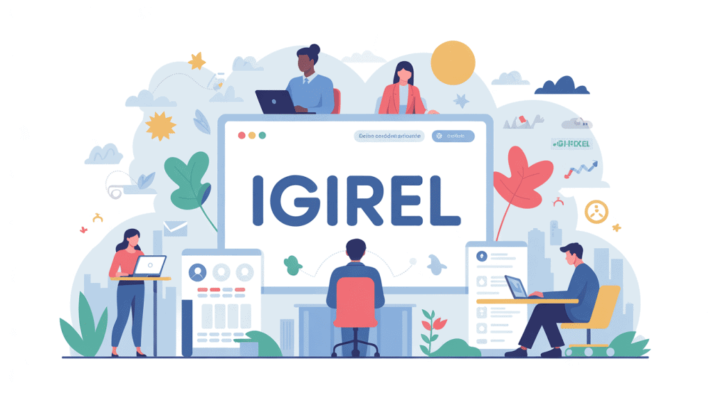 illustration épurée igirel site portail administratif