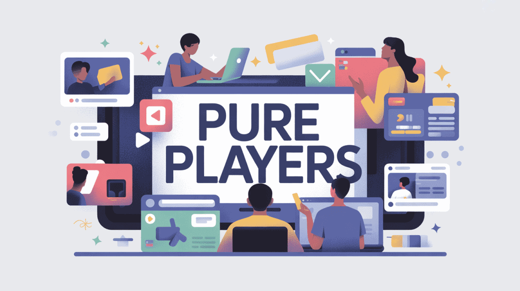 Pur player définition, illustration médias en ligne et e commerce, digital