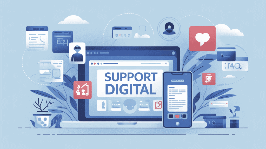support digital ordinateur smartphone icônes connectés