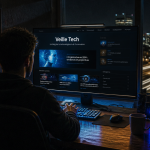 blog technologie professionnel écran bureau nuit