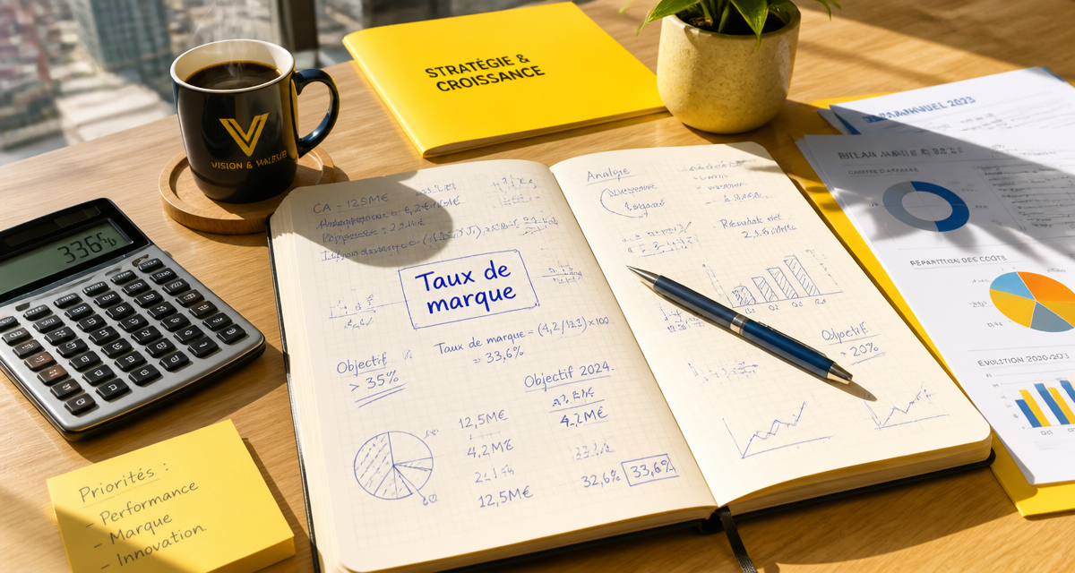calcul du taux de marque sur bureau dirigeant