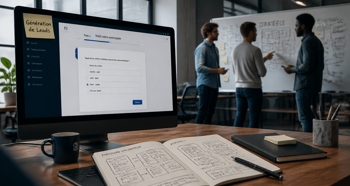 leadgen formulaire interactif en bureau moderne