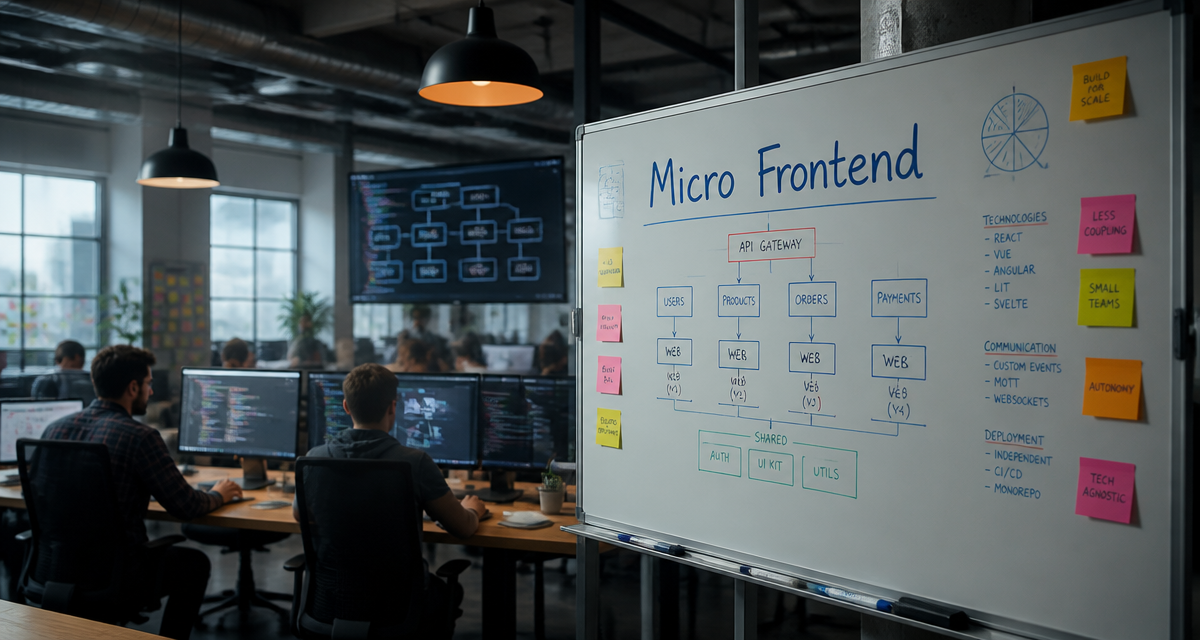 Développeurs travaillant sur micro frontend