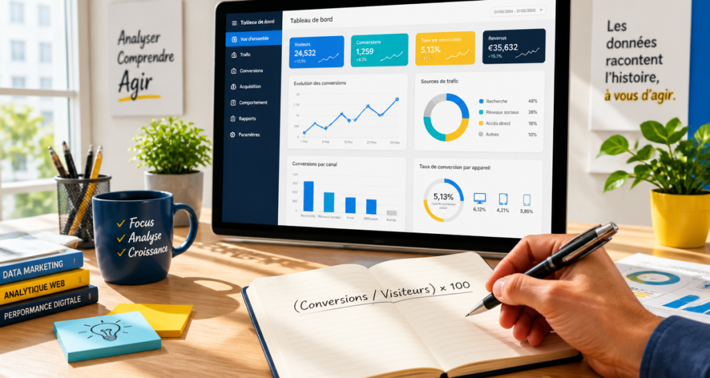 comment calculer un taux de transformation sur carnet et écran