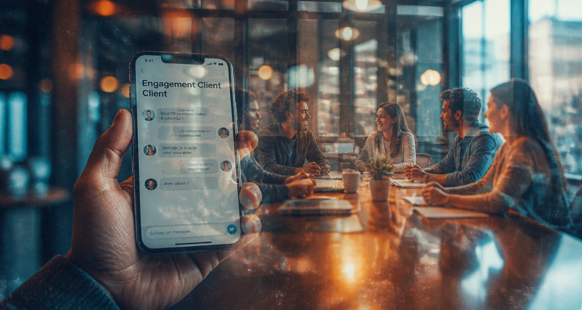 Customer engagement smartphone clients discussion