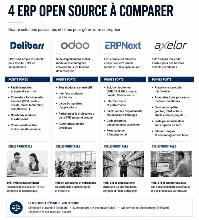 Comparatif des meilleurs logiciels ERP gratuits pour entreprise