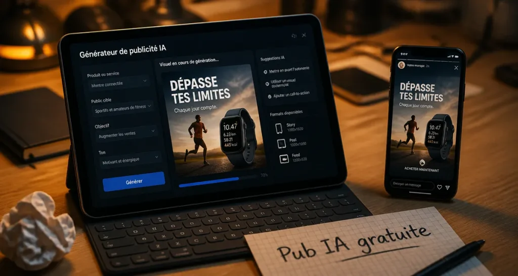 IA générateur de publicité gratuit : outils pour créer des visuels pro sans budget