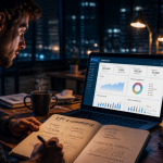kpi e commerce tableau de bord sur ordinateur