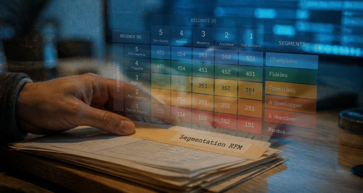 rfm segmentation dossier client et matrice colorée