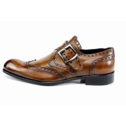 Brown Monk Strap Shoes