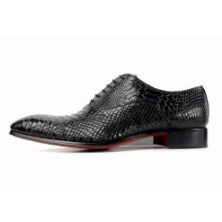 George Black Crocodile Printed Calfskin Oxford.