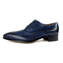 Mens Blue Oxford Leather Shoe