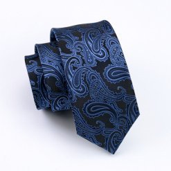 Blue Tie with Cufflinks