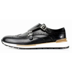 Black Double Monk Strap shoes
