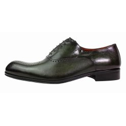 Alberto Italian Green Oxford Leather Shoes