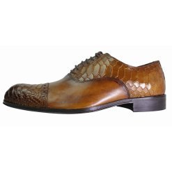 Fabio Cognac Mens Italian Leather Shoes