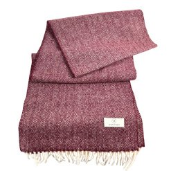 Ivan Troy Burgundy 100% Wool Men Scarf