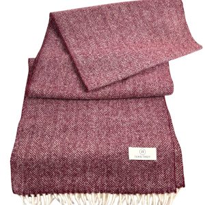 Ivan Troy Burgundy 100% Wool Men Scarf