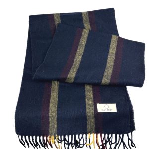 Ivan Troy Navy 100% Wool Men Scarf