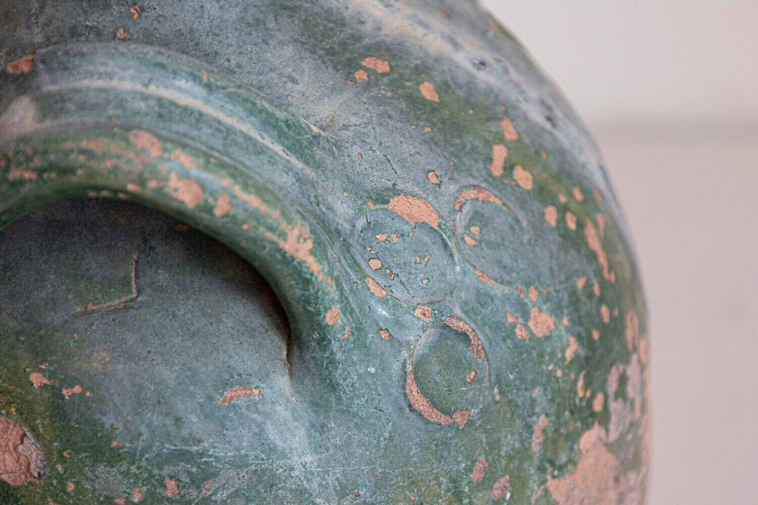 Rustic French Pottery Olive Oil Jug - JAA