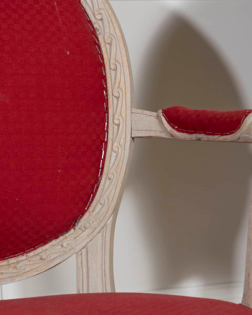 Pair of Swedish Gustavian Armchairs with Original Paint, circa 1820 - JAA