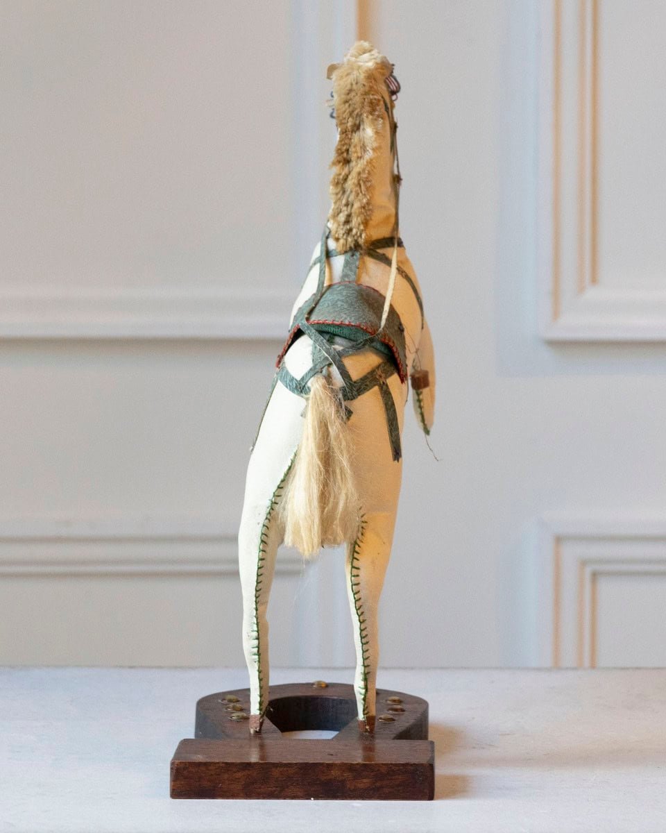 French Decorative Horse in Moleskin with Saddle and Harness, 20th Century - JAA