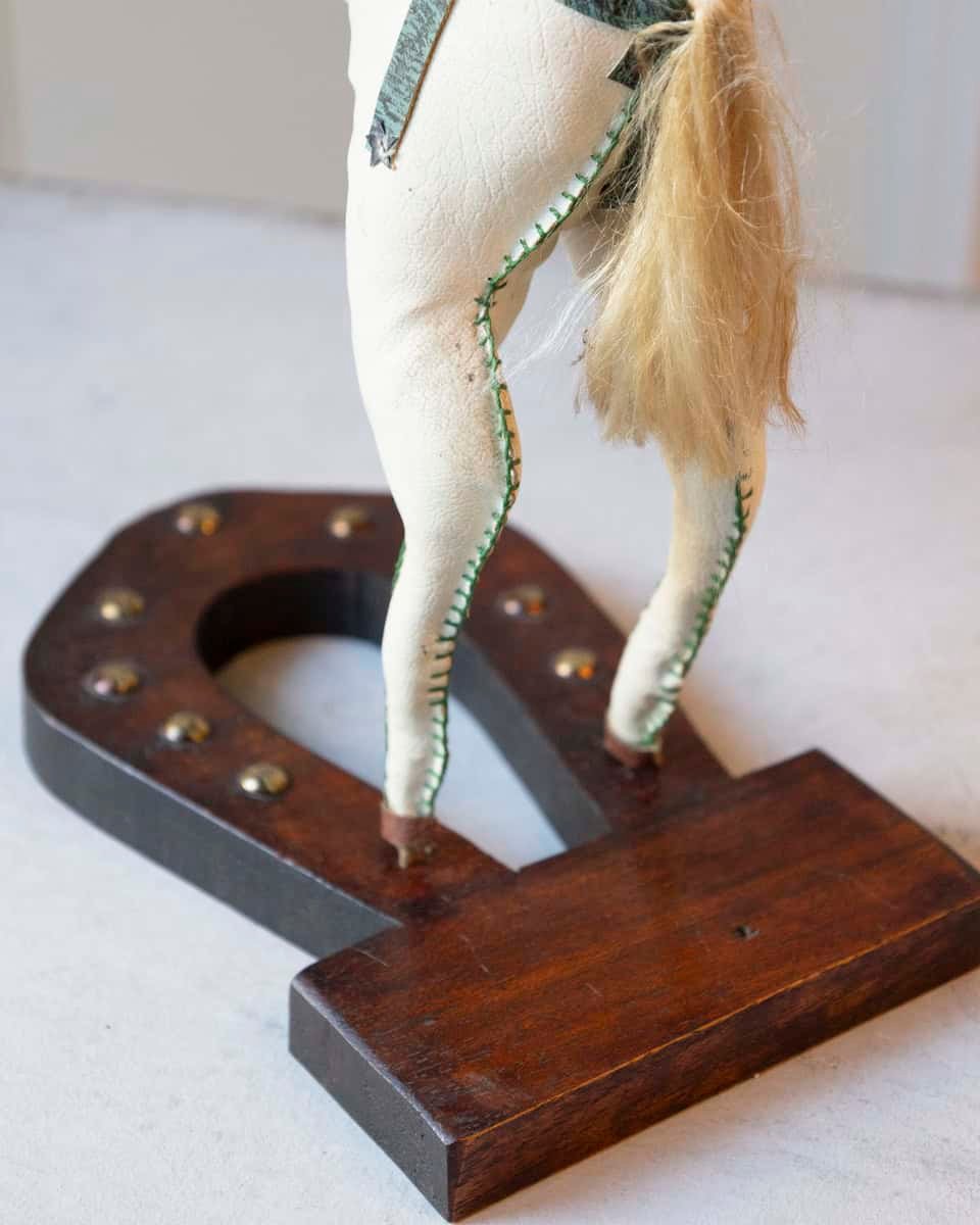 French Decorative Horse in Moleskin with Saddle and Harness, 20th Century - JAA
