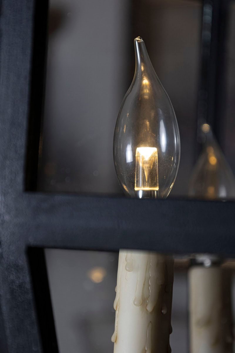 Pair of 20th Century French Tole Lanterns with Glass Panels - JAA