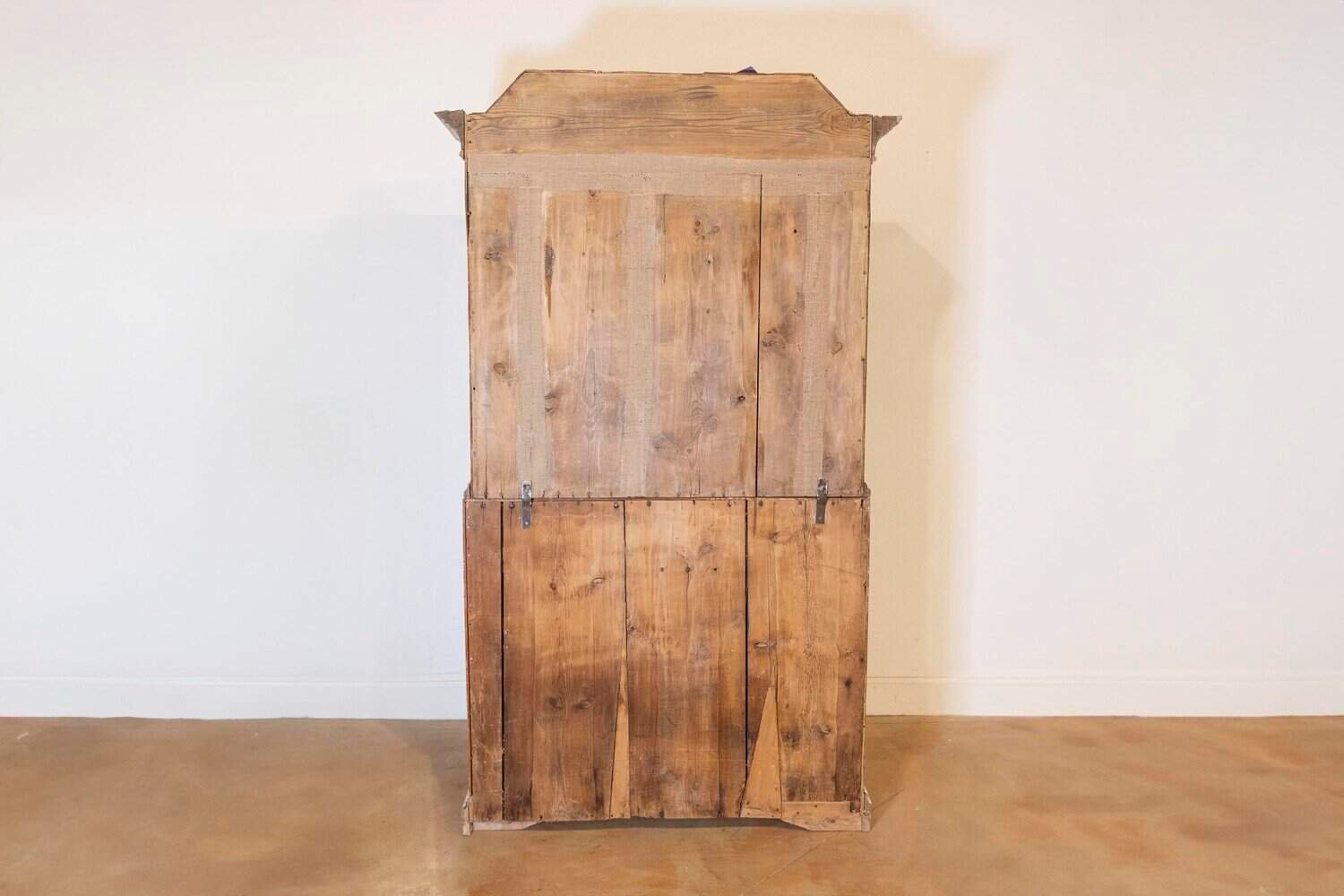 Swedish 1770s Baroque Light Gray Painted Secretary with Slant Front Desk - JAA