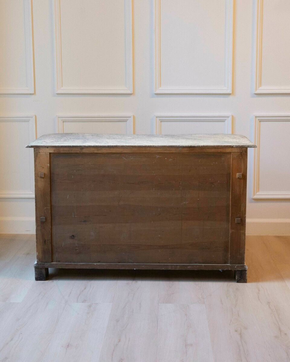 Swedish Baroque Style 19th Century Gray Serpentine Front Three-Drawer Chest - JAA