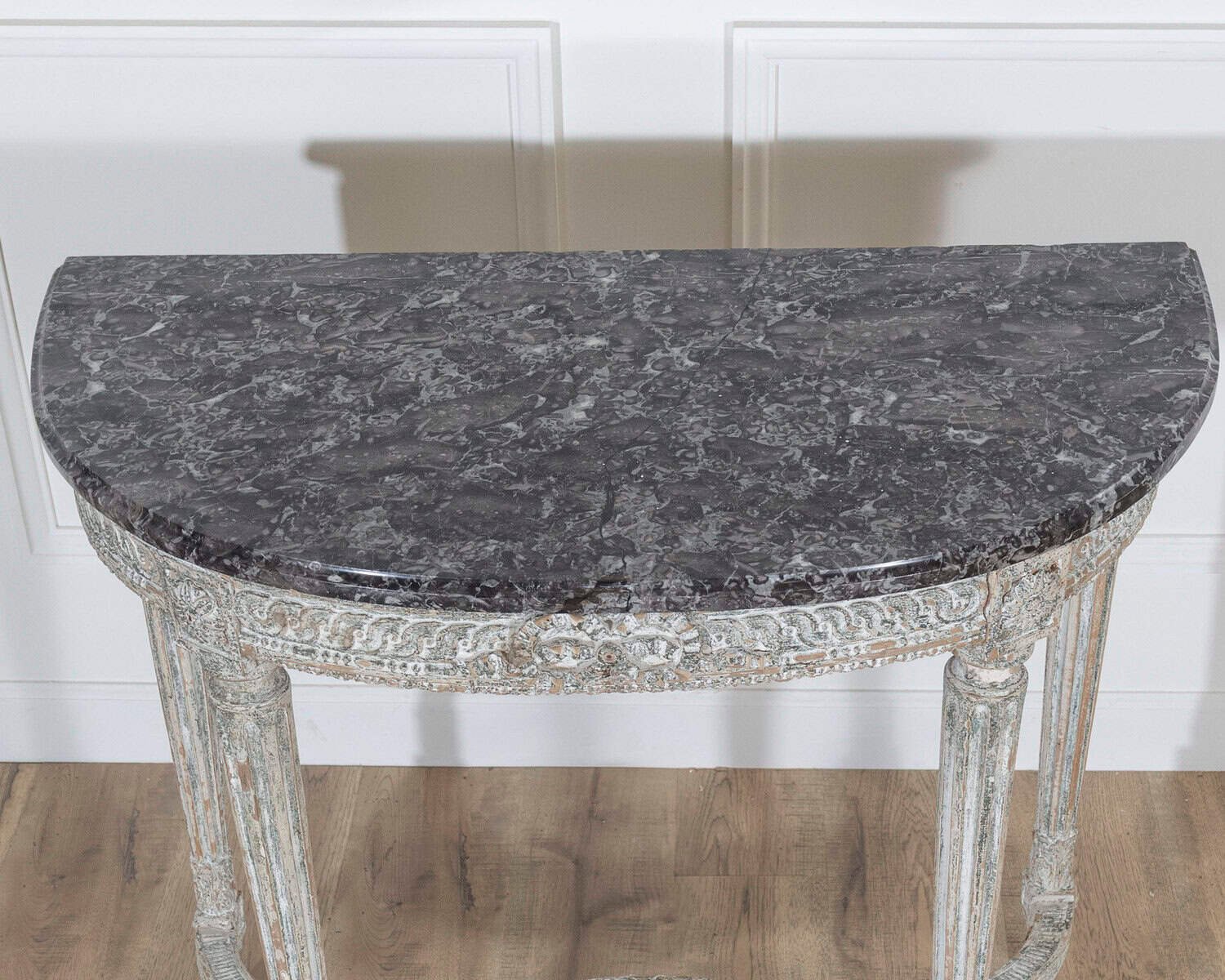 18th Century Louis XVI Period Console Table with Original Saint Anne Marble Top - JAA