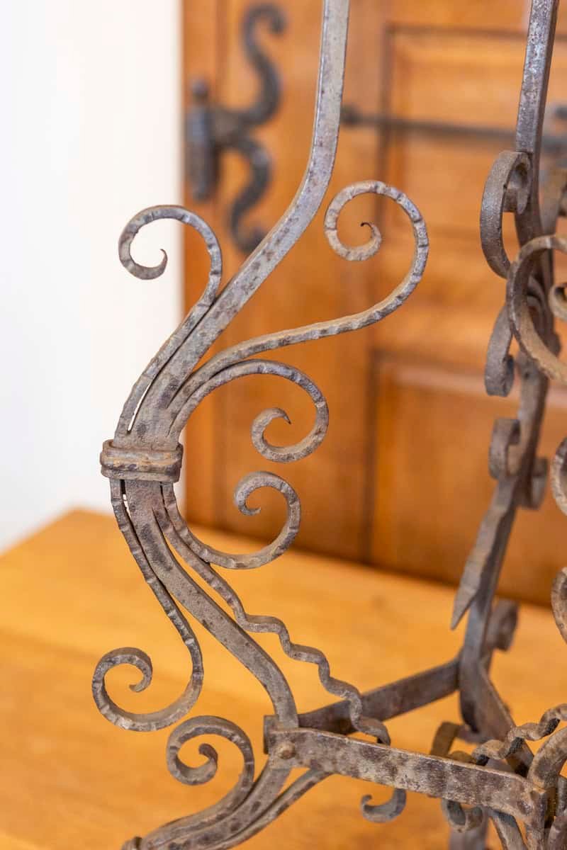 Pair of Italian Wrought-Iron Plant Stands with Scrolling Motifs, circa 1900 - JAA