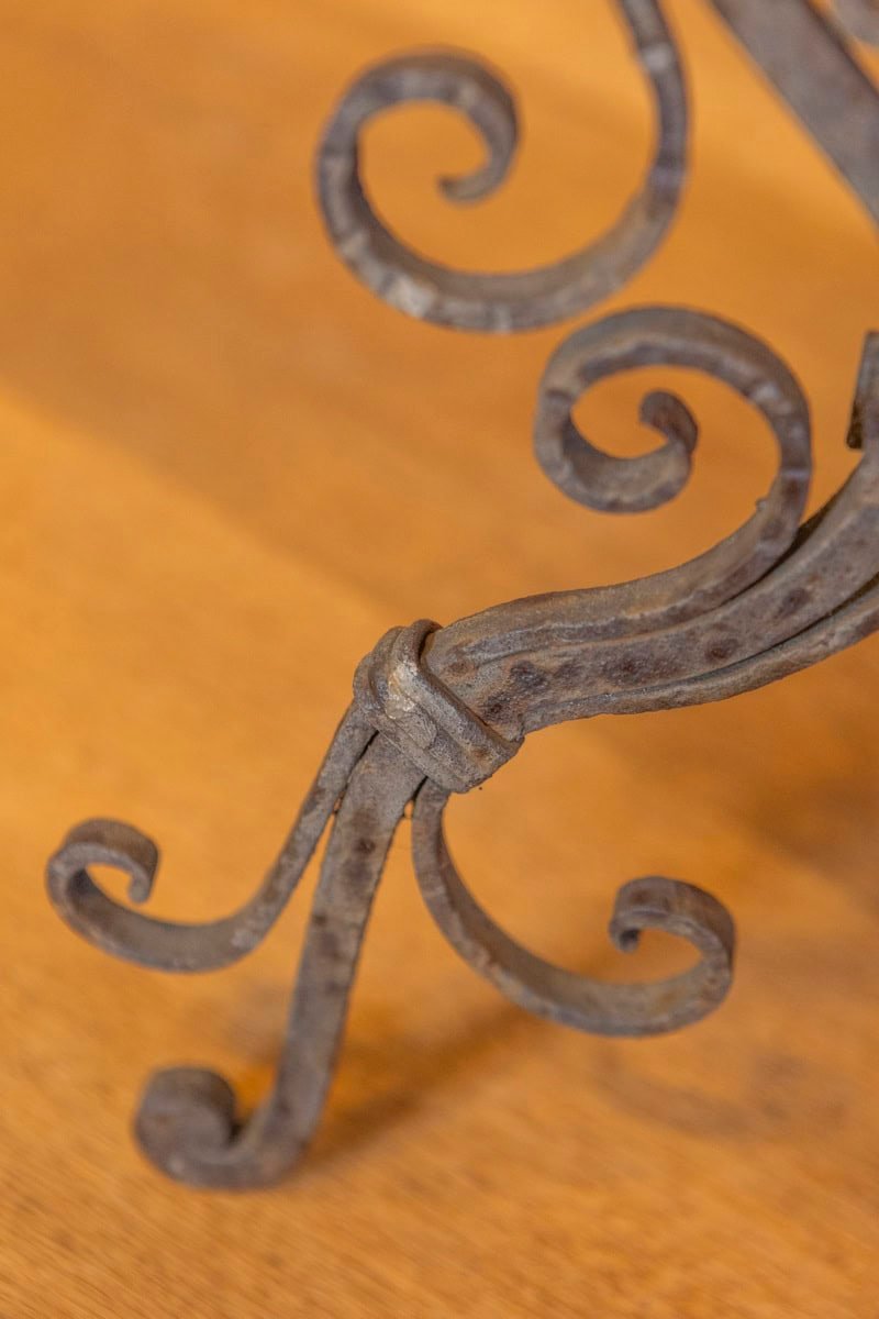 Pair of Italian Wrought-Iron Plant Stands with Scrolling Motifs, circa 1900 - JAA