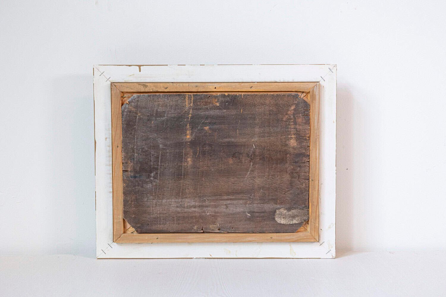 French 19th Century Framed Oil On Panel Painting Depicting a Village by the Sea - JAA