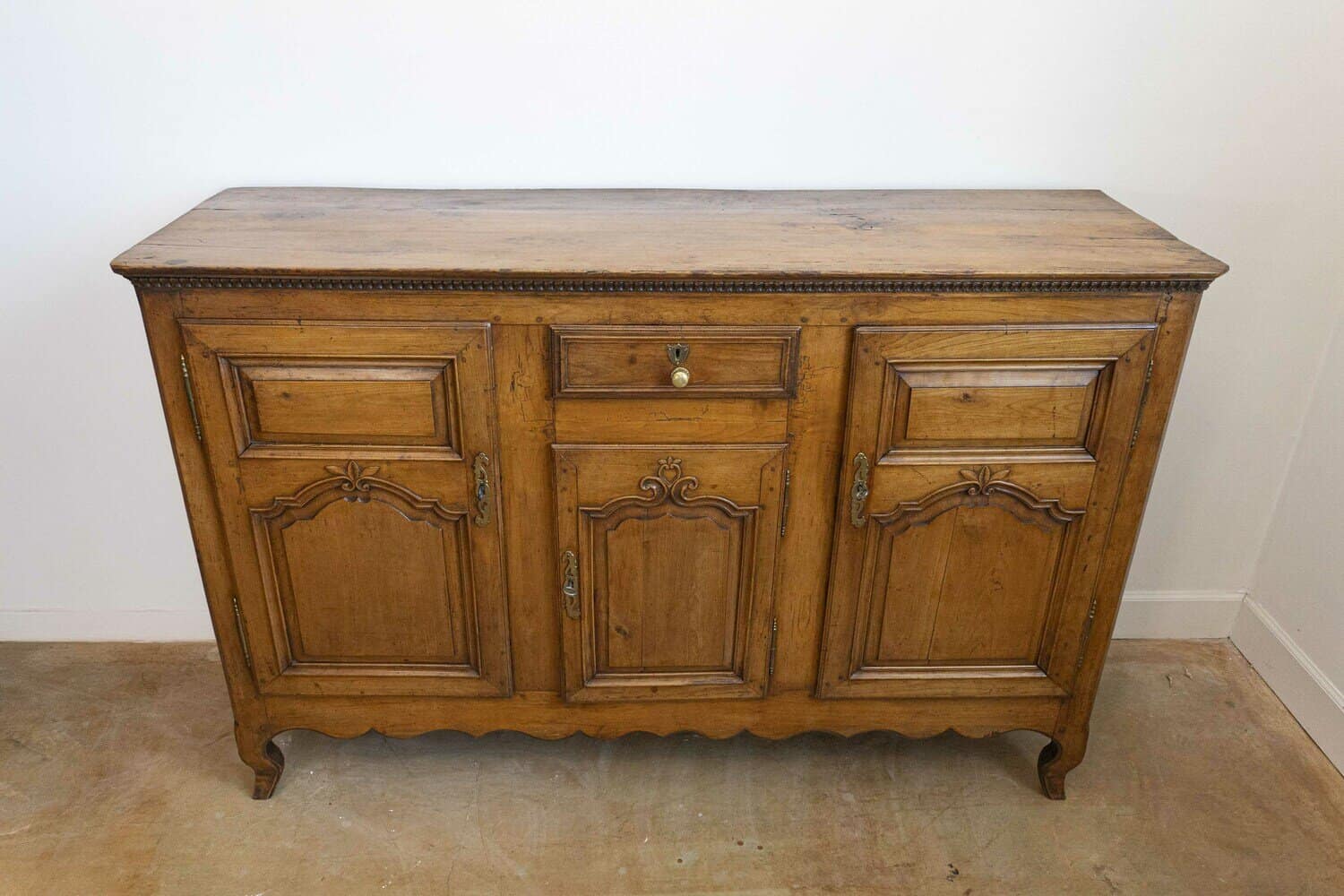 French 18th Century Louis XV Cherry Enfilade with Single Drawer and Three Doors - JAA