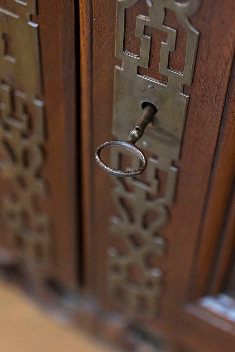 Period Regence French 1720s Walnut Two-Door Buffet with Carved and Pierced Skirt - JAA