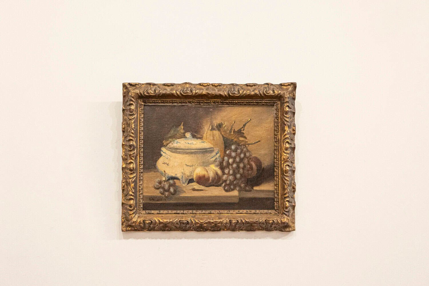 French 19th Century Framed and Signed Oil on Canvas Still-Life Painting - JAA