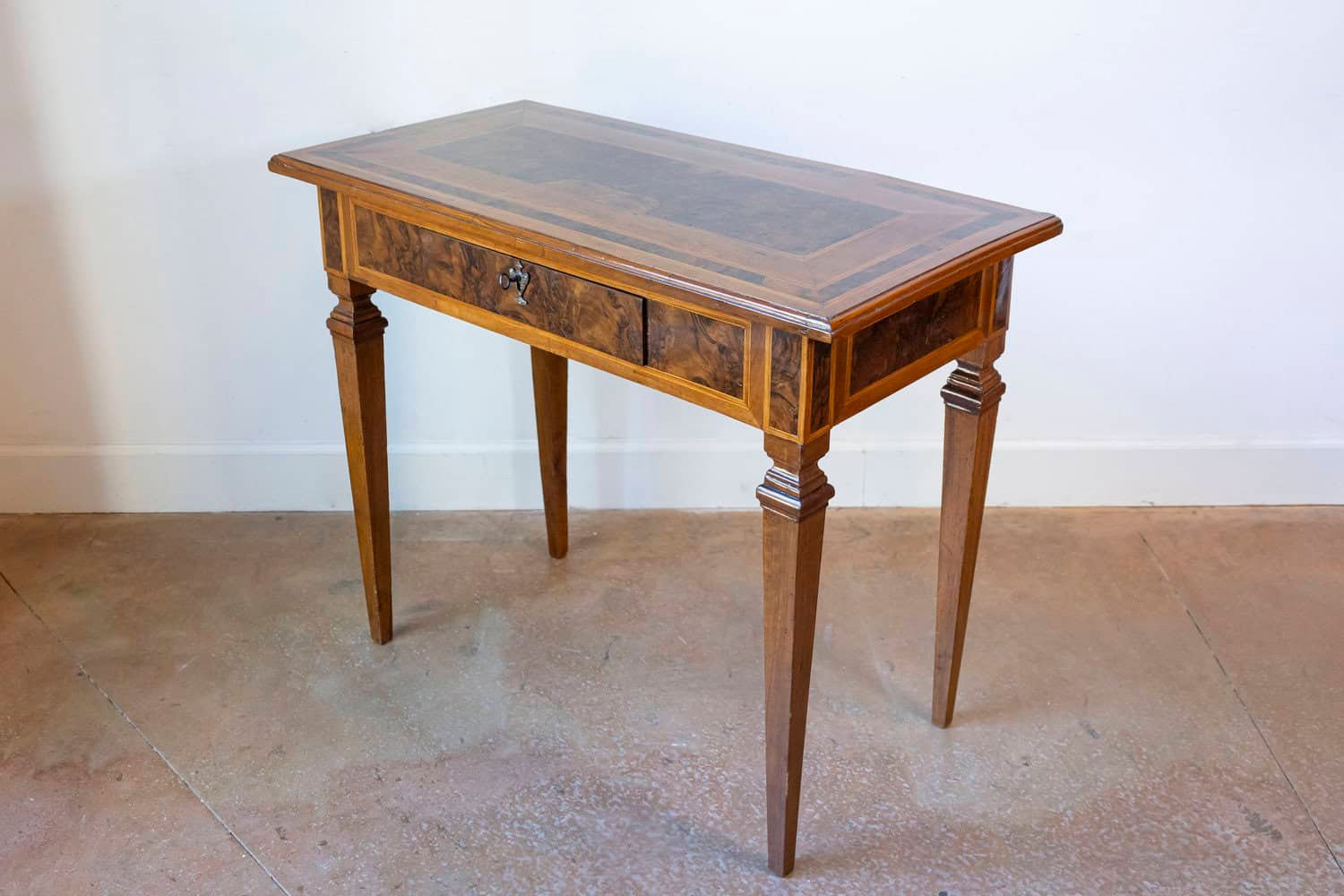 Italian Neoclassical Period 18th Century Console Table with Marquetry Décor - JAA